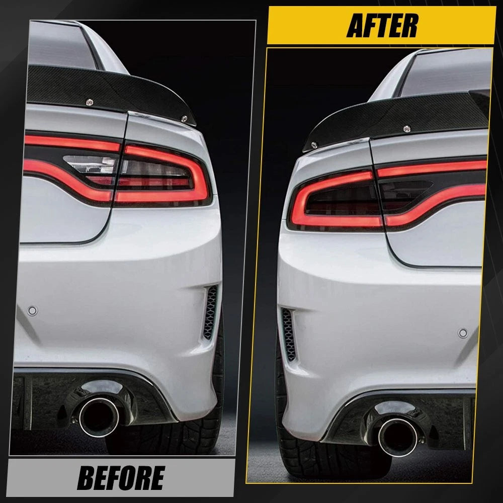 For 15-22 DODGE CHARGER Tail Light Rear Tint PreCut Overlay Vinyl Decal Dark EOA 6B93BC-57