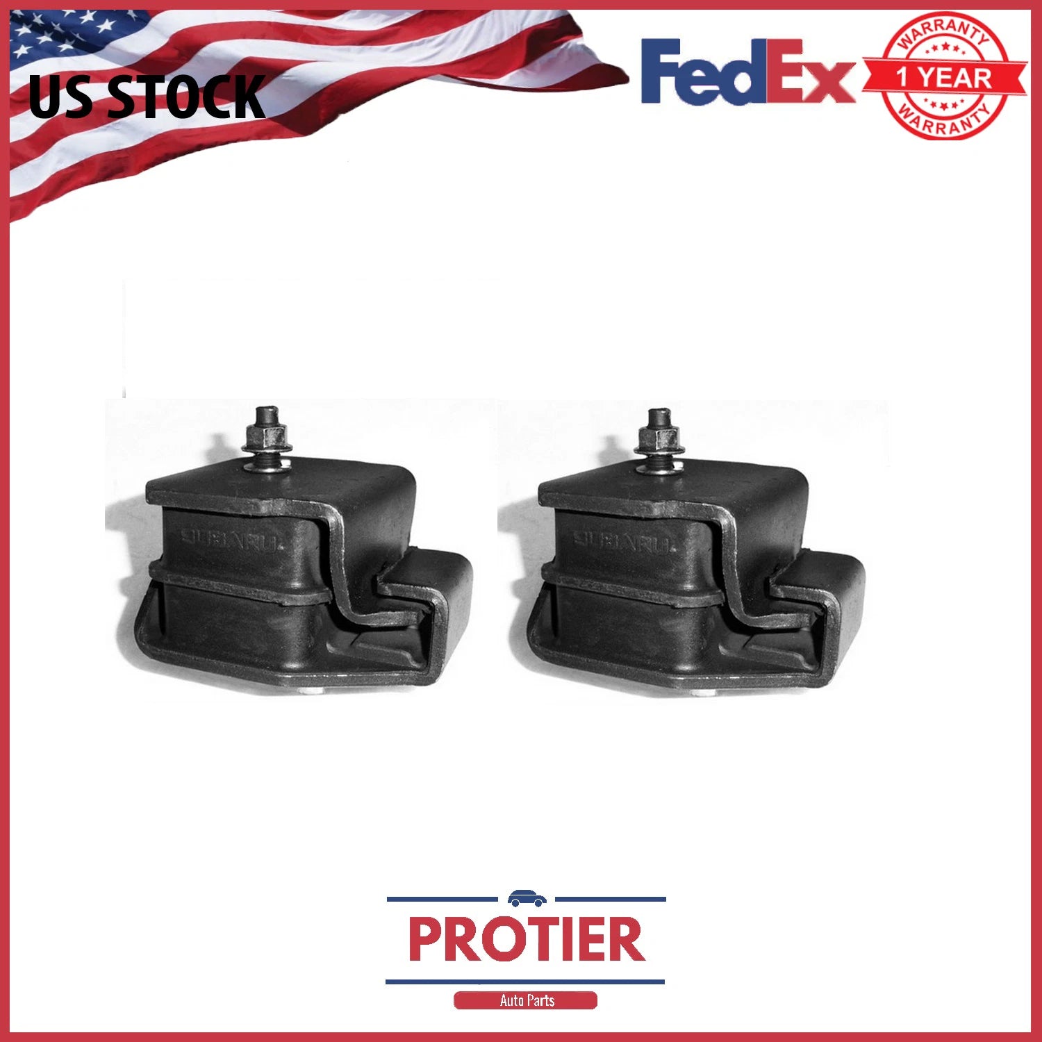 Front L & R Motor Mount Set 2PCS for 1996-2003 Subaru Impreza 2.0L/2.2L/2.5L 6B93BC-57