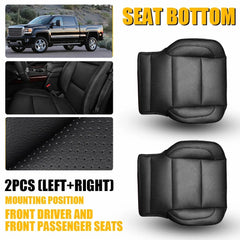Driver Passenger Leather Bottom Seat Cover Black for 2015-19 GMC Yukon Denali EA 6B93BC-57