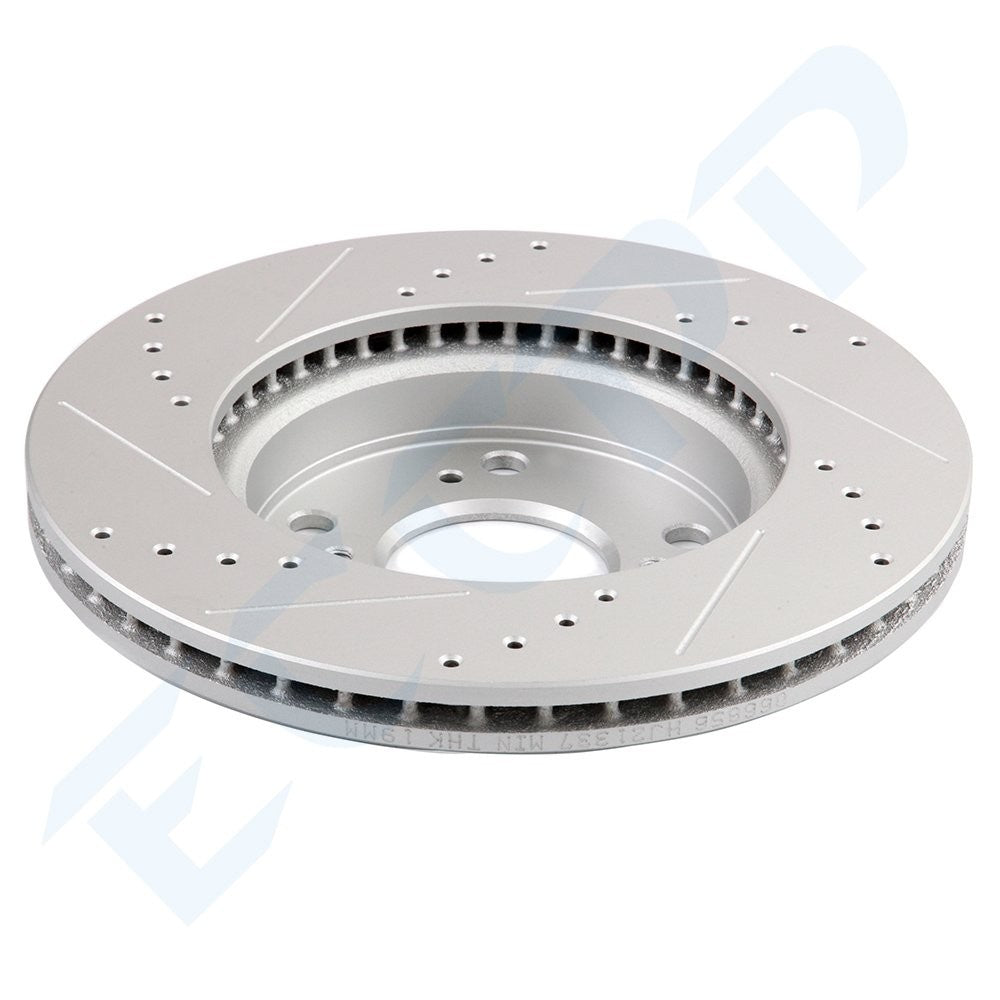 Front Disc Rotors & Ceramic Brake Pads for 2012 Honda Civic DX LX EX HF 6B93BC-57