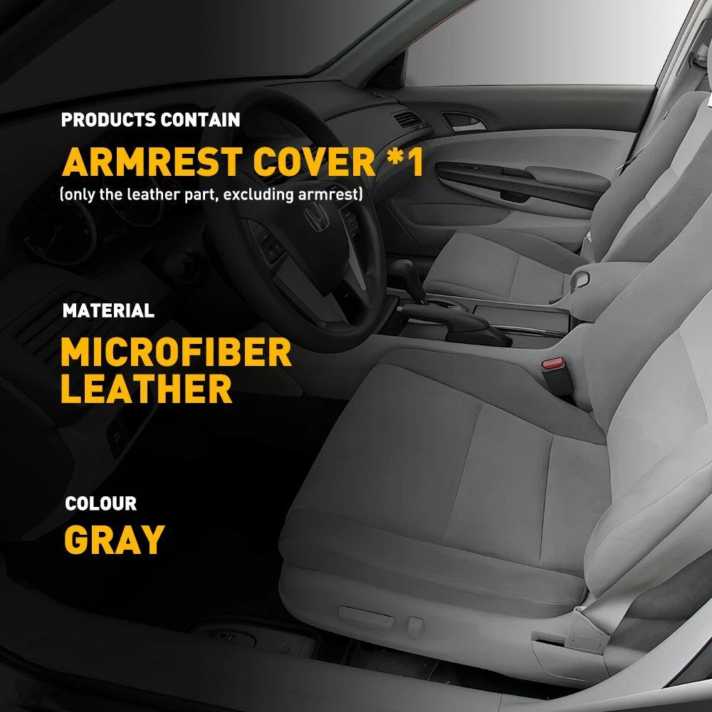 FOR 2008-2012 Honda Accord Leather Center Console Armrest Lid Cover Trim Gray EA 6B93BC-57
