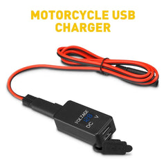 Motorcycle USB Charger Waterproof SAE to USB Cable Adapter Phone GPS Tablets EOA 6B93BC-57