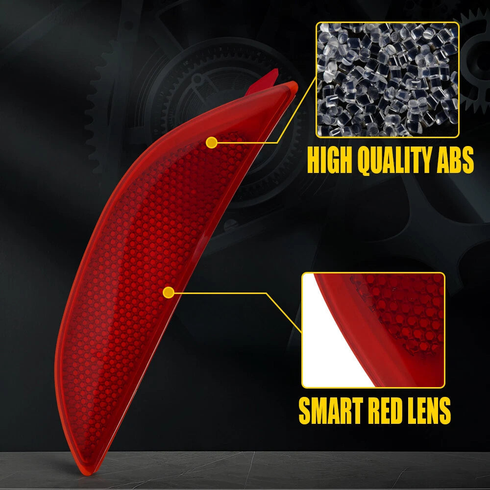 2X For 2012-17 Hyundai Accent Sedan Rear Bumper Side Marker Light Reflector Lamp 6B93BC-57