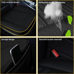 Anti-Slip Seat Car Cover Set Front Black Universal For Auto Interior Accessories 6B93BC-57
