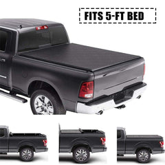 5FT Roll Up Soft Truck Bed Tonneau Cover For 2017-2024 Honda Ridgeline On Top 6B93BC-57