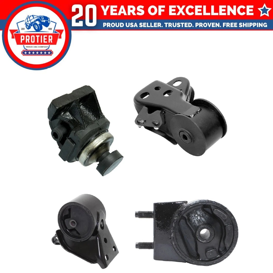 Engine Motor & Trans Mount 4PCS Set Fit 1993-1997 Mazda MX-6 2.5L for Auto 6B93BC-57