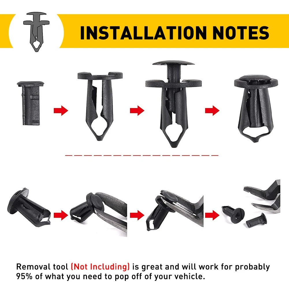 Universal Body & Bolts U-nut Clips M6 Engine Under Cover Splash Shield Guard EOA 6B93BC-57