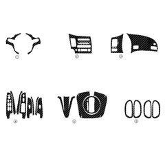 Interior Center Console Carbon Fiber Molding Sticker For Honda Civic 8th 2004-11