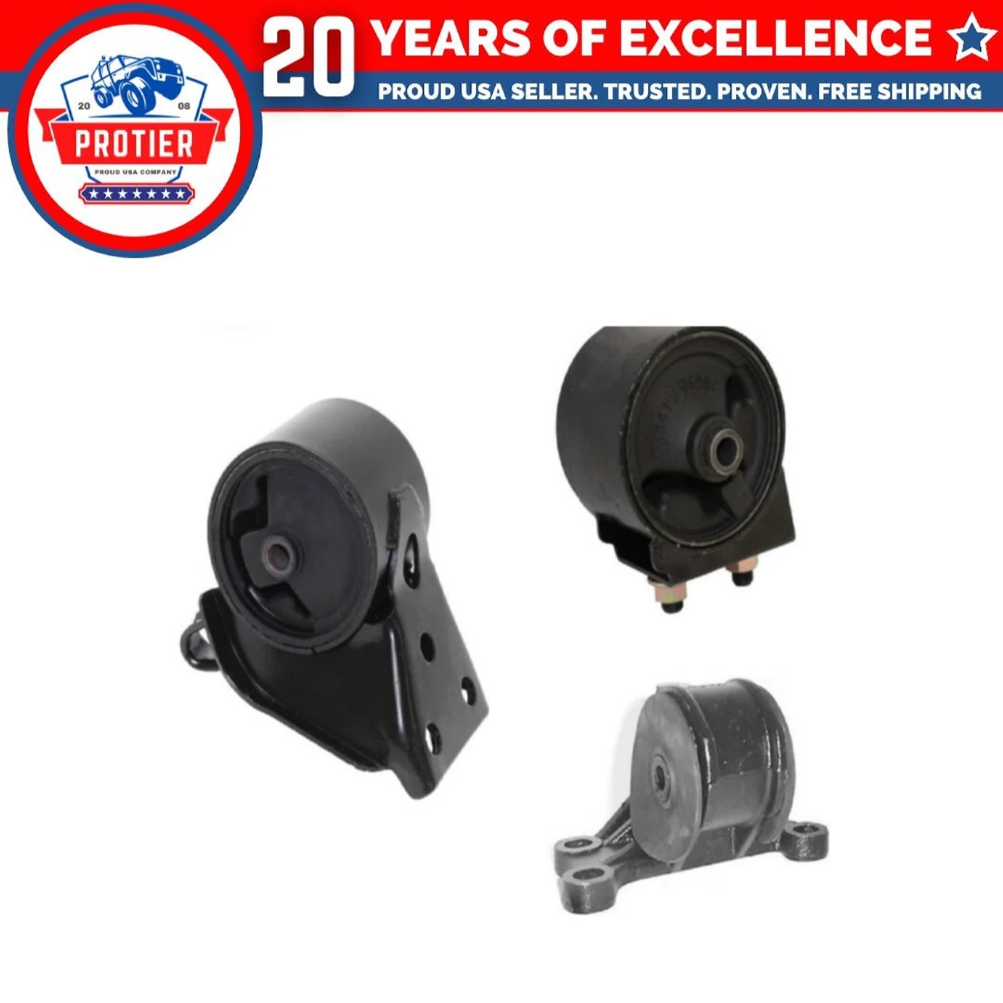 Engine Motor & Trans Mount 3PCS Set Compatible for 2001-2002 Mazda 626 2.0L 6B93BC-57