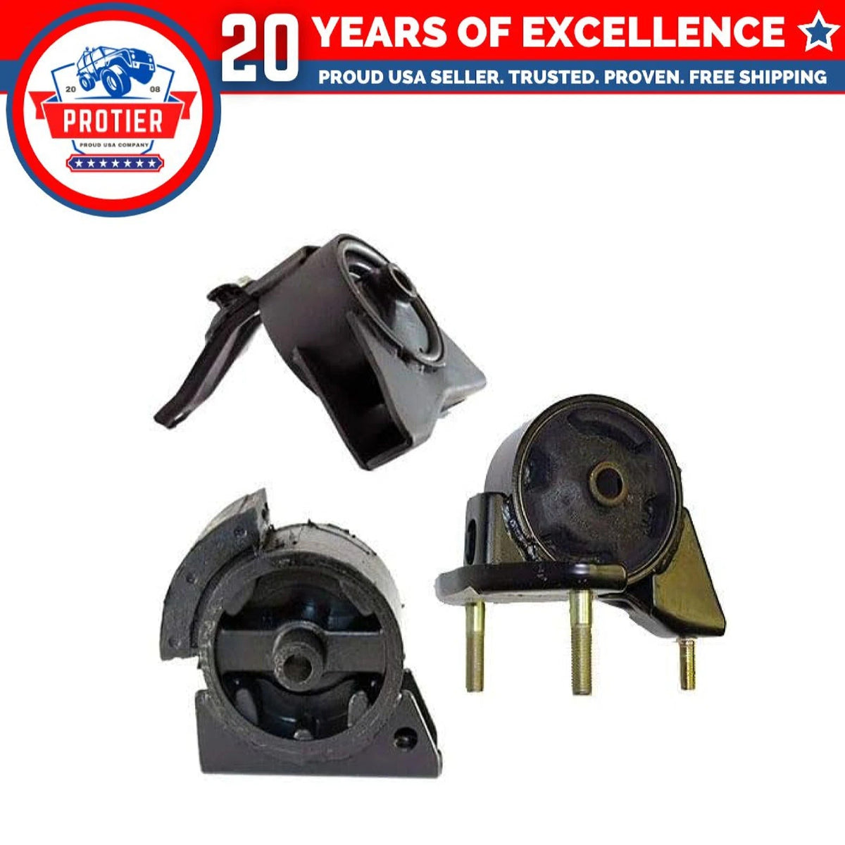 Fits 1993-1997 Toyota Corolla 1.6L/1.8L Engine Motor Mount Set for AUTO Trans 6B93BC-57