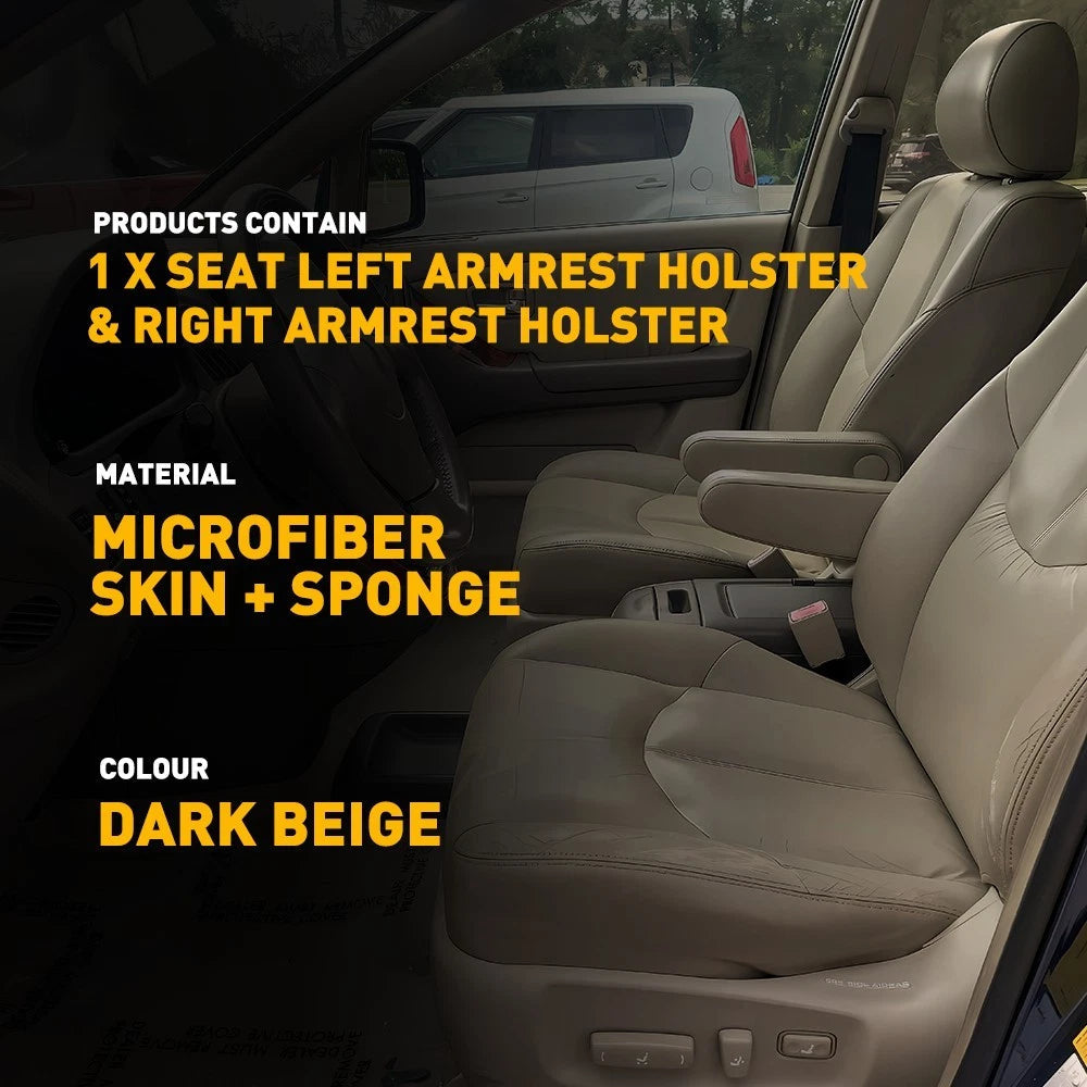 For 2003-2009 Lexus RX 300 330 350 2X Left+Right Seat Armrest Holster Dark Beige 6B93BC-57