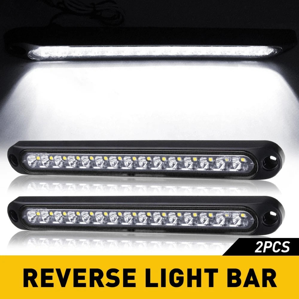 2PCS 10" 15LED Reverse Clearance Light Backup Bar Strip For Truck Trailer Cargo 6B93BC-57