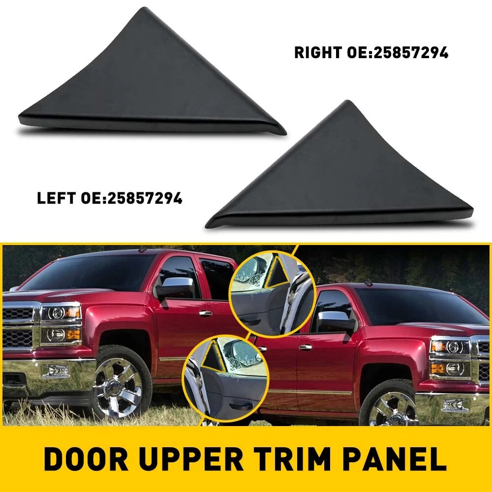 2PCS For 2007-2014 Chevy GMC Front Driver Passenger Side Door Upper Trim Panel 6B93BC-57