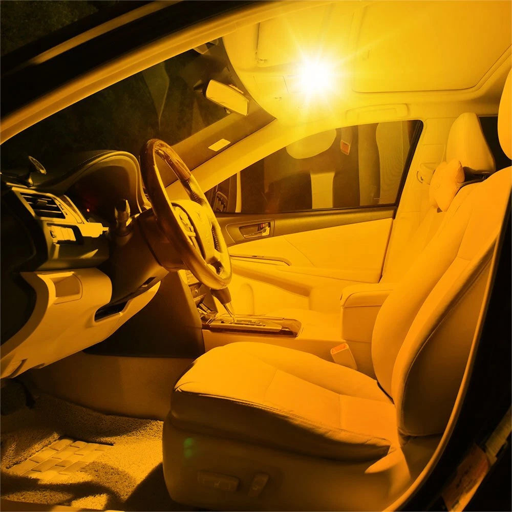 10x T10 LED Amber Wedge Interior Dome Reading Map Light Bulb W5W 168 194 192 EOA 6B93BC-57