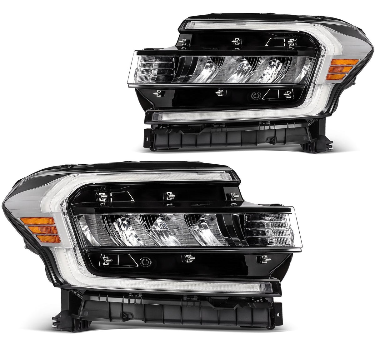 ECCPP LED Headlights Assembly For Ford Expedition 3.5L 2022-2024 Pair Kit Chrome 6B93BC-57