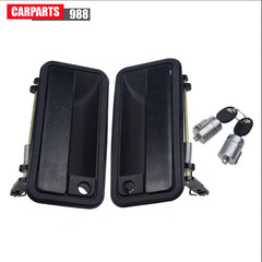 Front Outside Door Handle Pair & Lock Cylinder For Chevy GMC C1500 K1500 Yukon 6B93BC-57