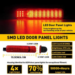 Full LED Door Courtesy For Light Chevy Silverado Suburban GMC Tahoe Sierra YUSon 6B93BC-57