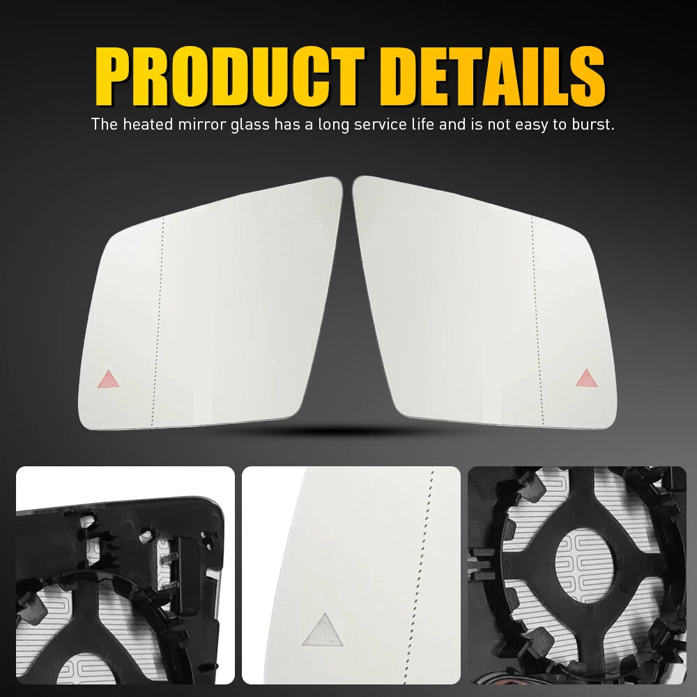 Heated Mirror Glass LH&RH W/Blind Spot For Mercedes-Benz W166 ML G GL GLE GLS EA 6B93BC-57