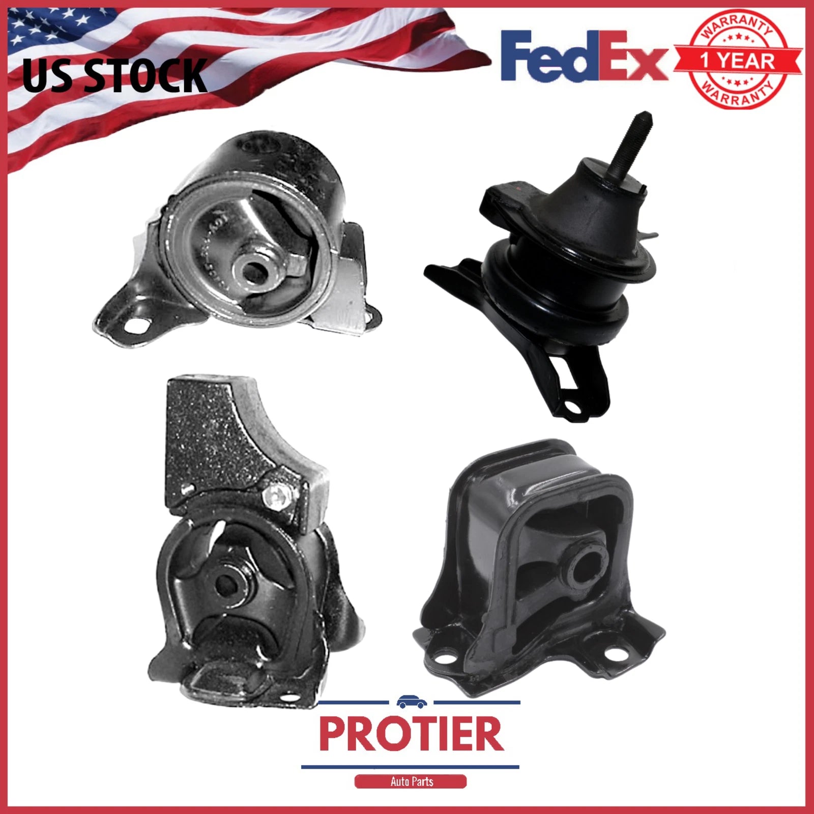Engine & Trans Mount Set for 1998-2002 Honda Accord 2.3L Manual 6B93BC-57