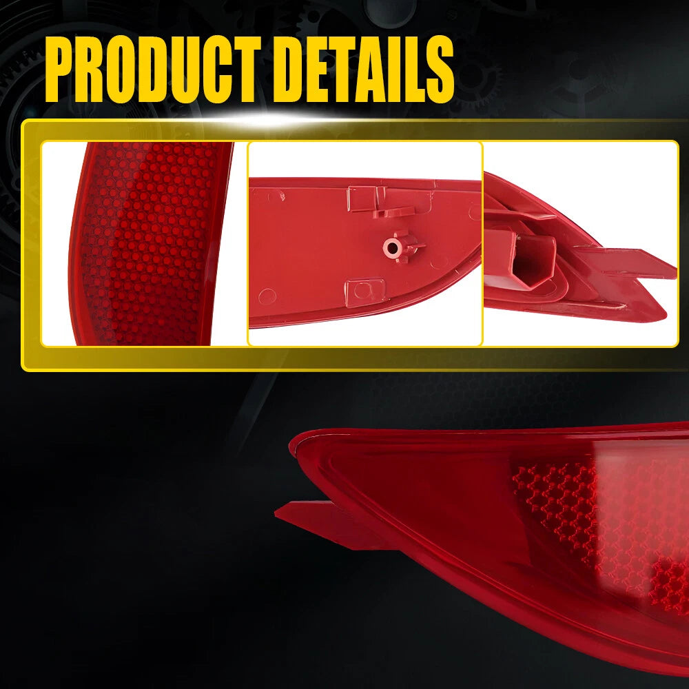 2X For 2012-17 Hyundai Accent Sedan Rear Bumper Side Marker Light Reflector Lamp 6B93BC-57