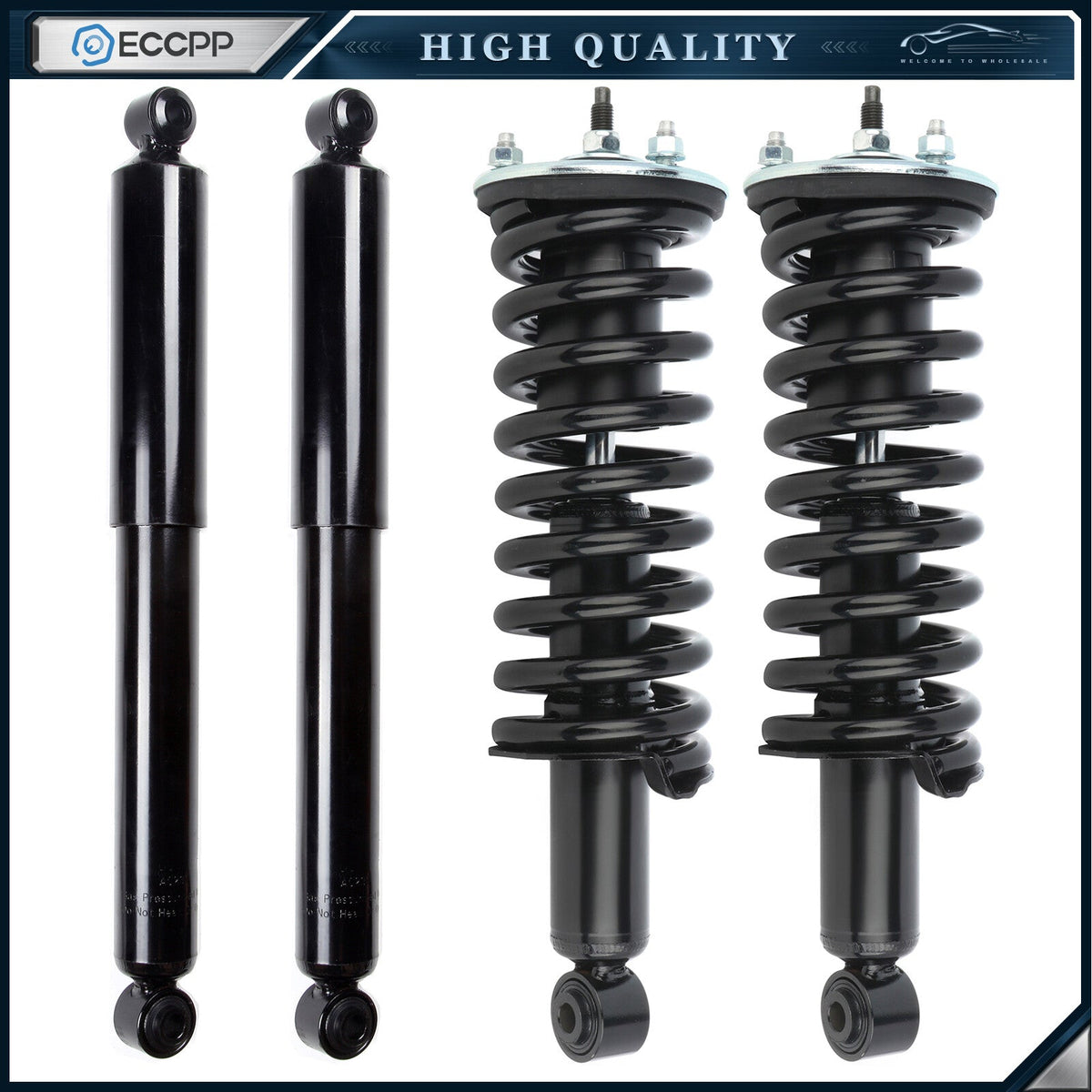 4PCS For 2005-2019 Nissan Frontier Front Complete Struts & Rear Shocks Absorbers 6B93BC-57