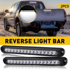 2x 10" White 15LED Truck Sealed Trailer Reverse Backup Bar Light Turn Tail Strip 6B93BC-57