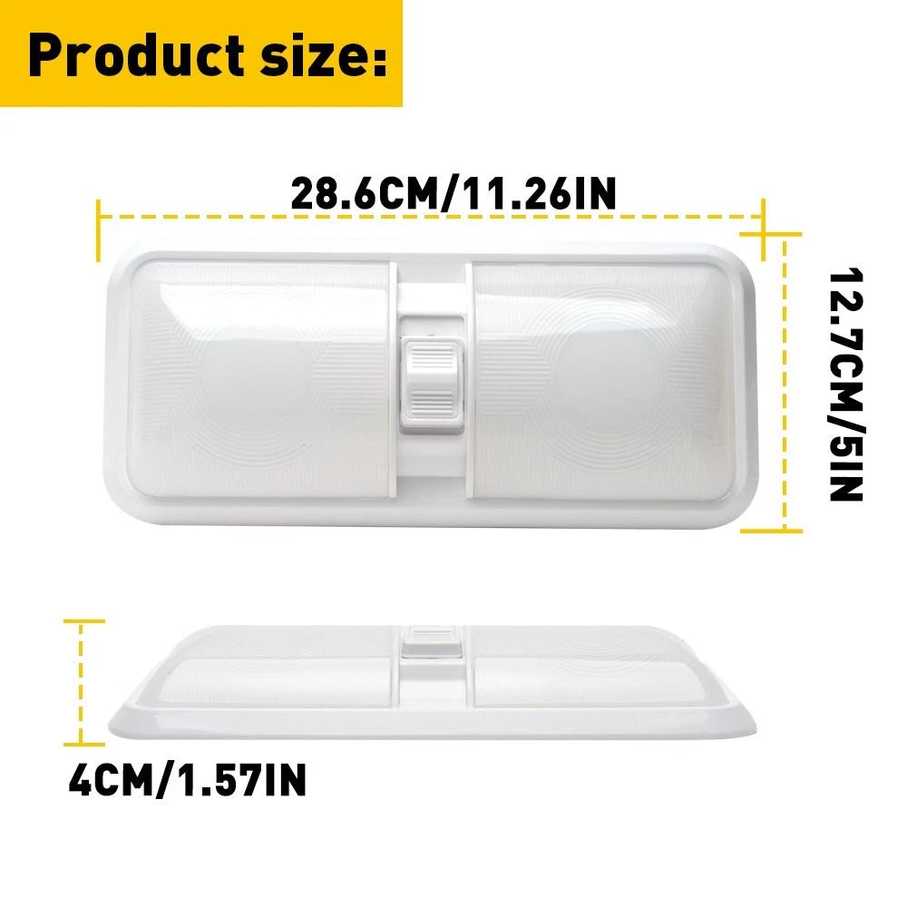 5PCS 12V Led RV Dome Light Ceiling Interior Lighting For Trailer Camper RV 48LED 6B93BC-57