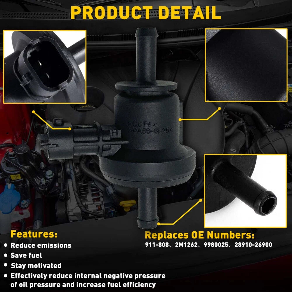 EVAP Vapor Canister Purge Valve For 2007-2012 HYUNDAI ELANTRA 2.0L DOHC L4 16V A 6B93BC-57
