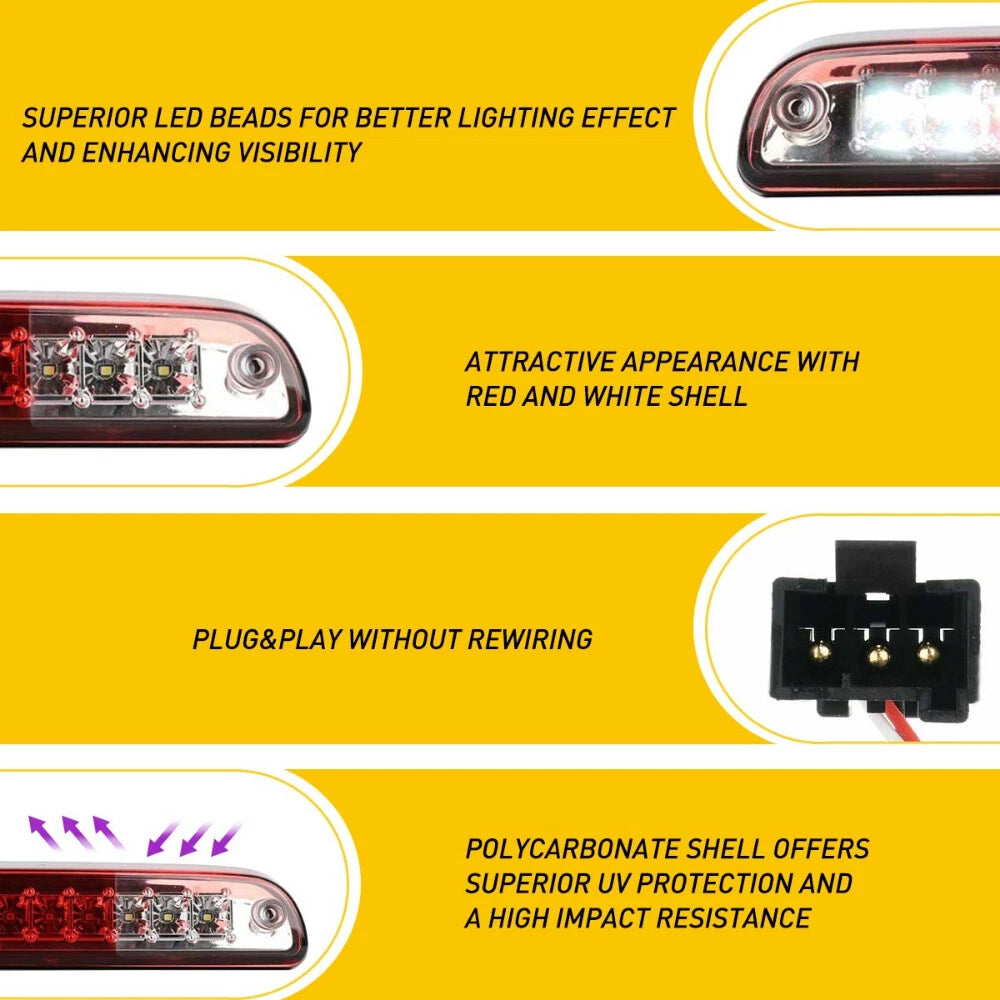 For Mazda B2300 B2500 B3000 B4000 LED 3rd Third Brake Cargo Light Stop Lamp IP67 6B93BC-57