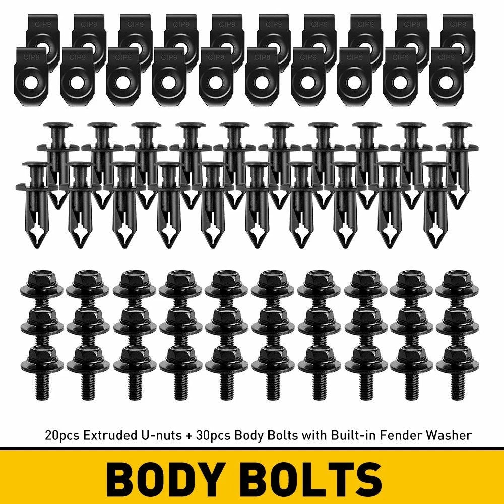 70x For Mazda Body Bolts U-nut Clips-M6 Engine Under Cover Splash Shield Guard 6B93BC-57