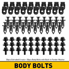 70x For Mazda Body Bolts U-nut Clips-M6 Engine Under Cover Splash Shield Guard 6B93BC-57