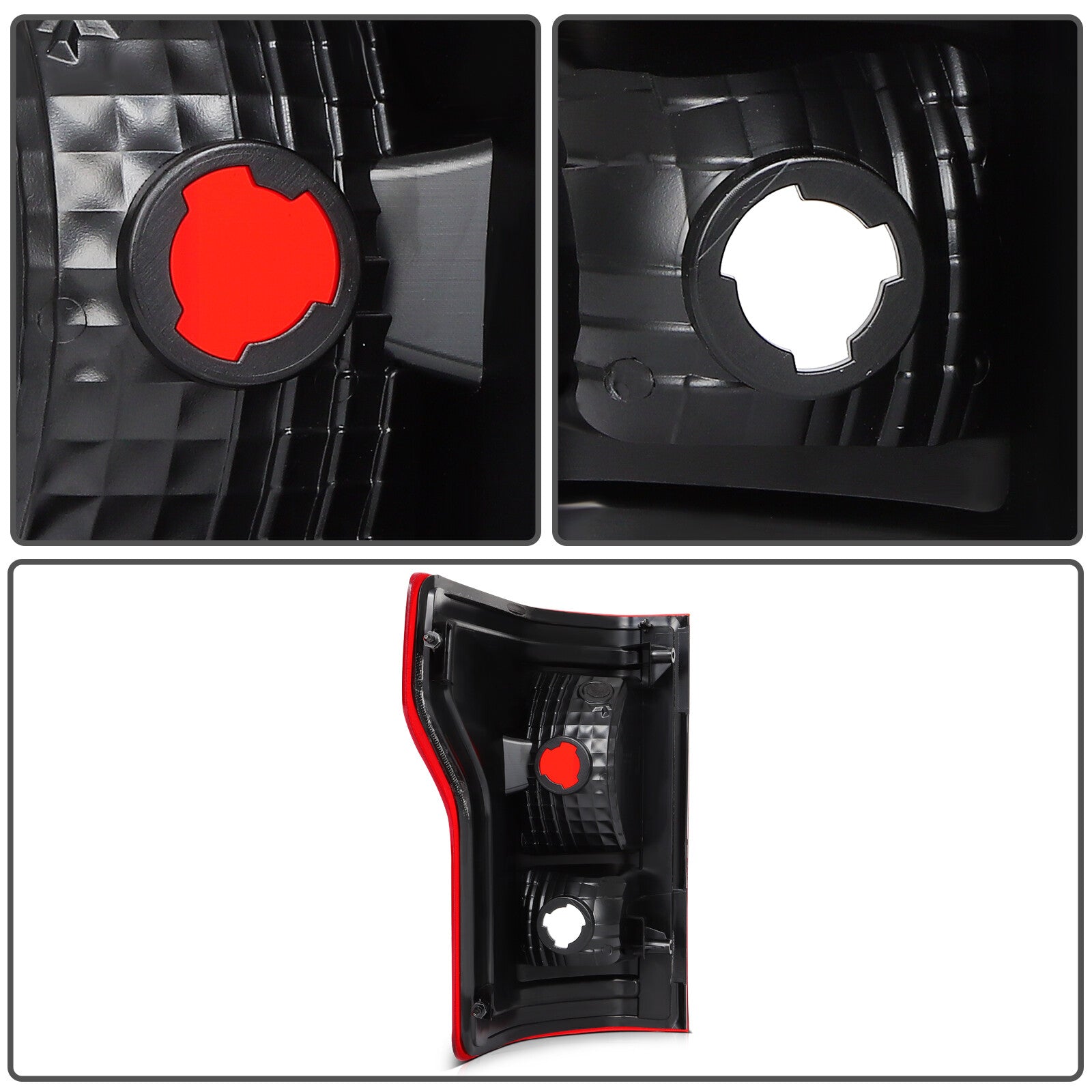 For 2017-2015 Ford F-150 Passenger Side Tail Light Assembly Red Brake Lamps 6B93BC-57