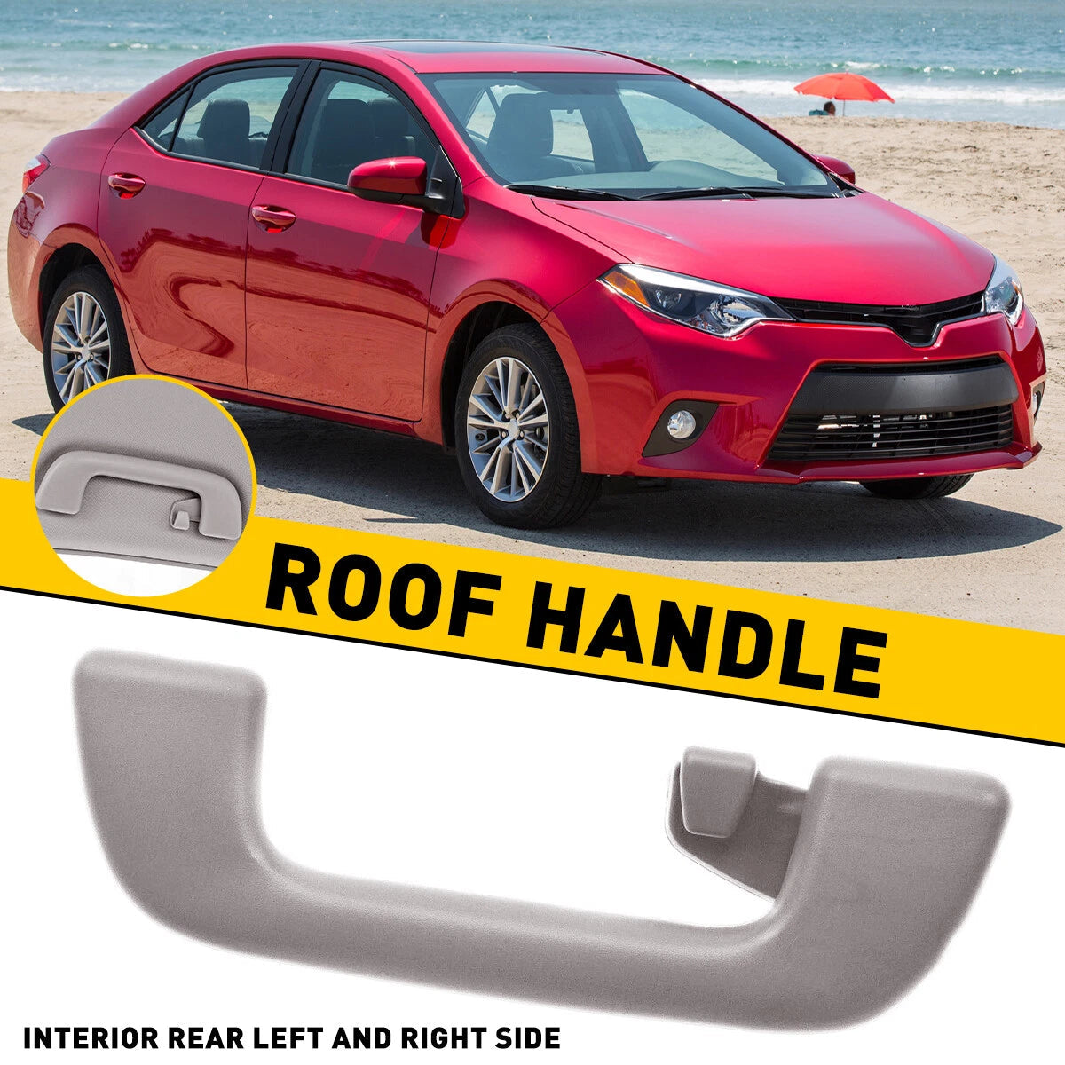 F+R Car Roof Armrest Ceiling Inner Pull Handle for Toyota Corolla Yaris Vios 6B93BC-57
