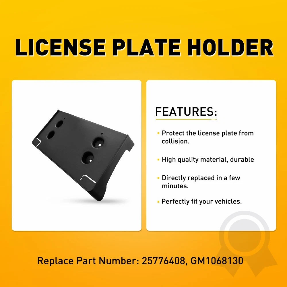 License Plate Bracket Holder For 2010-16 Cadillac SRX Front 25776408 GM1068130 A 6B93BC-57