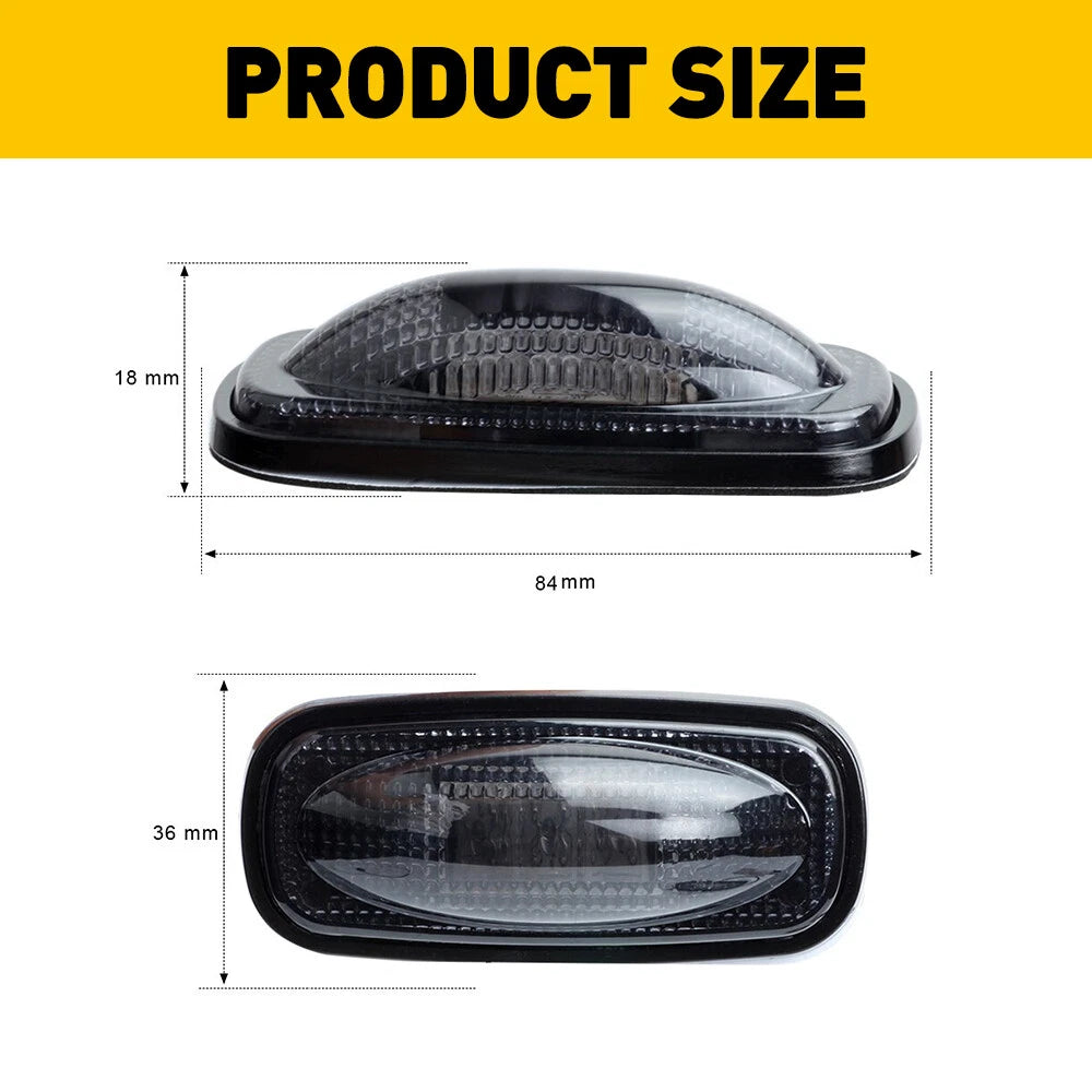 4Pcs Bed Dually Side Marker Fender LED for Lights 45003 Dodge Ram 3500 Red Amber 6B93BC-57