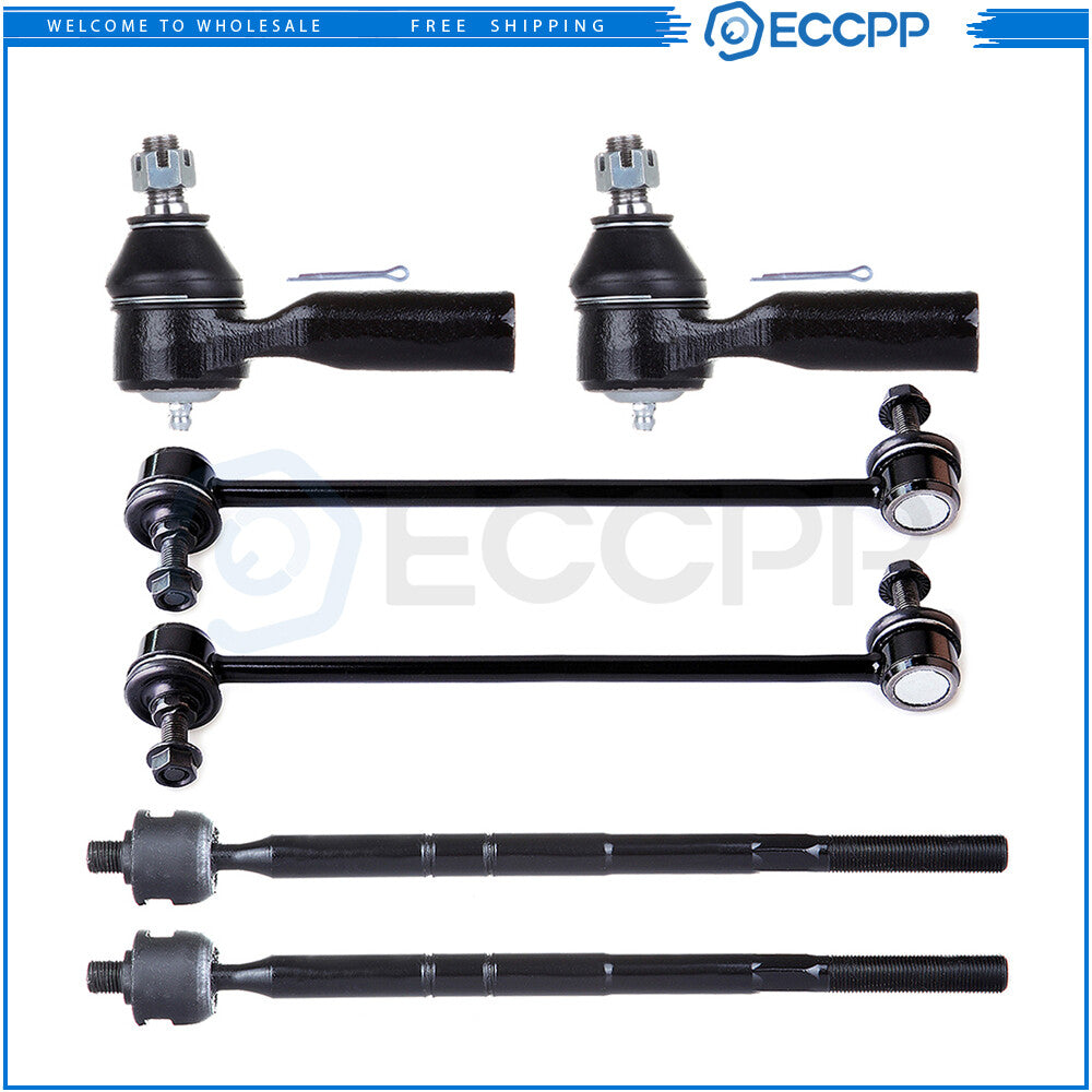 Front Steering Sway Bar Inner Outer Tie Rod End Suspension Kit For 05-09 Escape