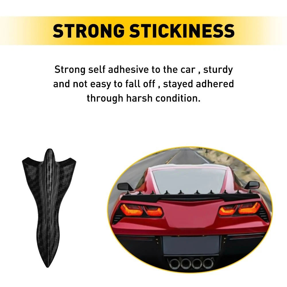 Universal 10X Shark Fin Diffuser Vortex Generator Wing Roof Spoiler Bumper EOA 6B93BC-57