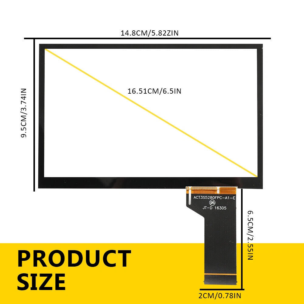 6.5'' Matte Touch screen For Digitizer VW Skoda MIB STD2 Car Radio 680 200 EOA 6B93BC-57