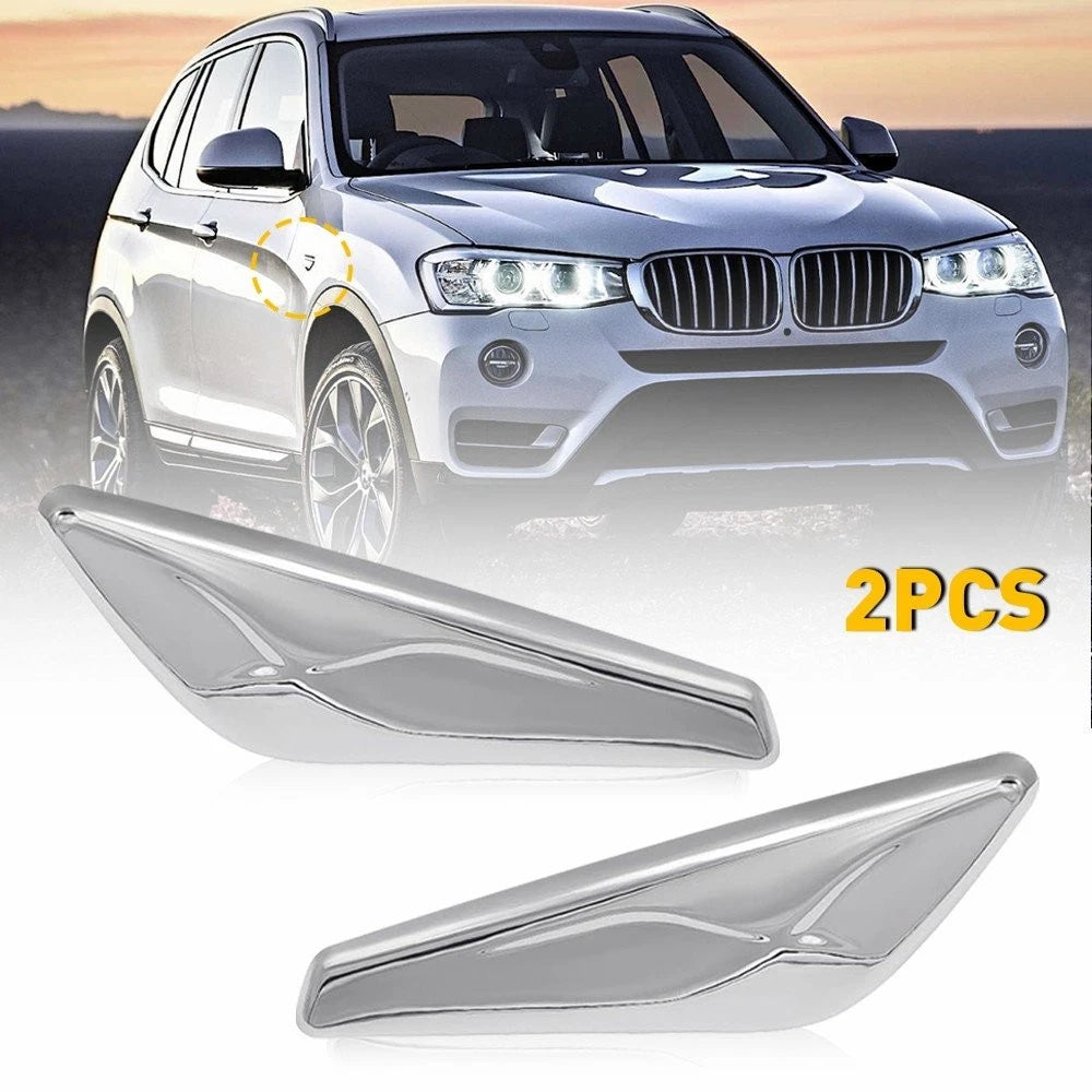 Front Left Right Side Fender Side Marker Finisher for 15-17 BMW X3 X4 F25 F26 6B93BC-57