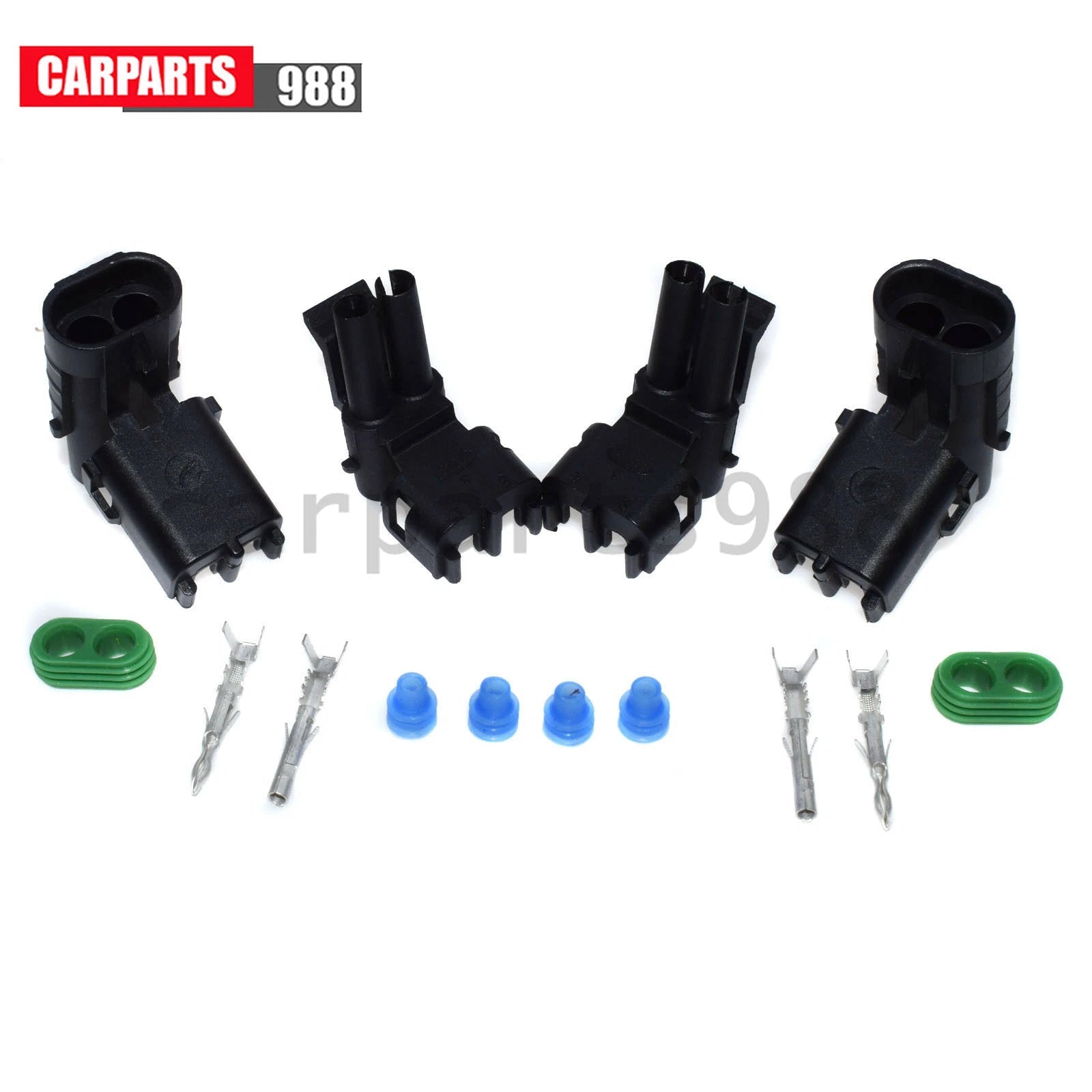Set of 2 12015792 2 Way Weather Pack Series Male & Female Connector Harness Kit 6B93BC-57