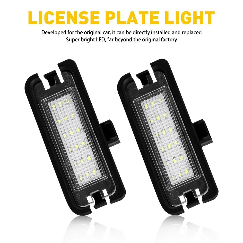 Car Rear LED License Plate Light Lamp Assembly For 2015-2021 Ford Mustang 6000K 6B93BC-57