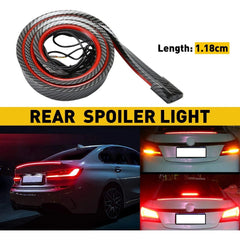 Carbon Fiber LED Car Tail Brake Light Strip Rear Lip Spoiler Trim Bright Durable 6B93BC-57