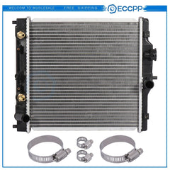 Radiator 1290 with Universal Oil Hose Clamps Kit for 1997-2000 Acura EL KOEEP