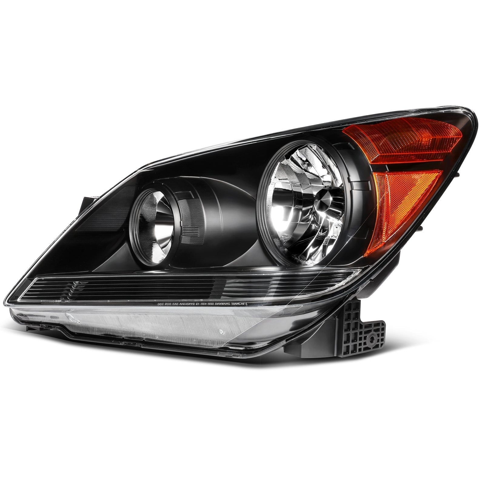 ECCPP Headlights Assembly For Honda Odyssey 3.5L 2008-2010 Pair Kit Black Amber 6B93BC-57