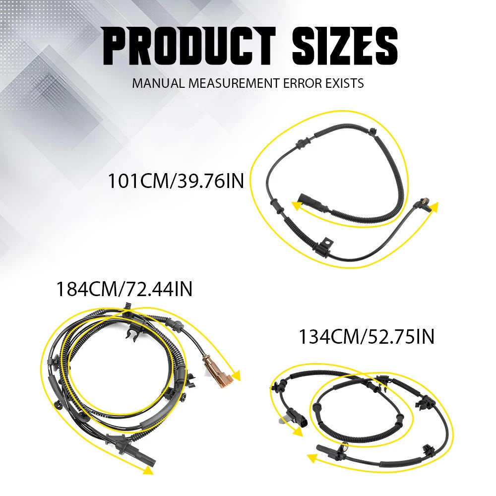 4PCS ABS Wheel Speed Sensor Front Rear Right left For FORD F150 2011 2012-2014 A 6B93BC-57