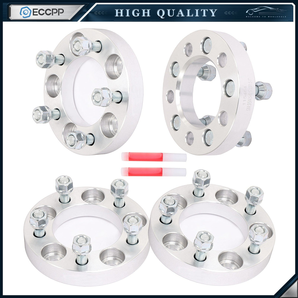 4P 1" 5x4.5 Wheel Spacers 12x1.5 82.5 CB For Toyota Tacoma RAV4 Scion tC Mazda 3 6B93BC-57