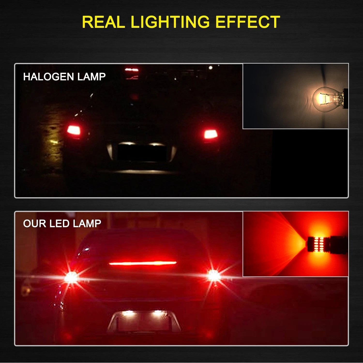 2X AUXITO Red 3157 3057 4157 LED Stop Brake Light Bulb for Buick Jeep Cadillac AUXITO