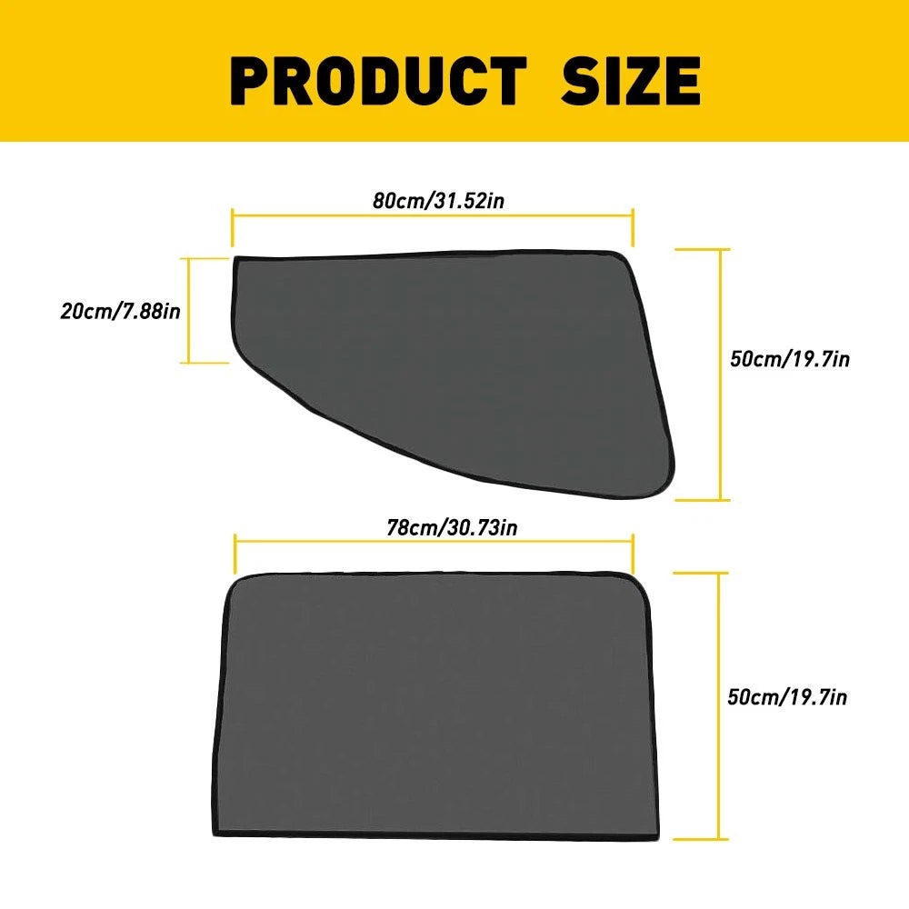 4X Car Front Window Rear Mesh Screen Sun Shade Cover Windshield Sunshade Visor 6B93BC-57