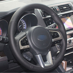 Leather Steering Wheel Hand-stitch on Wrap Cover For Subaru Outback XV Forester