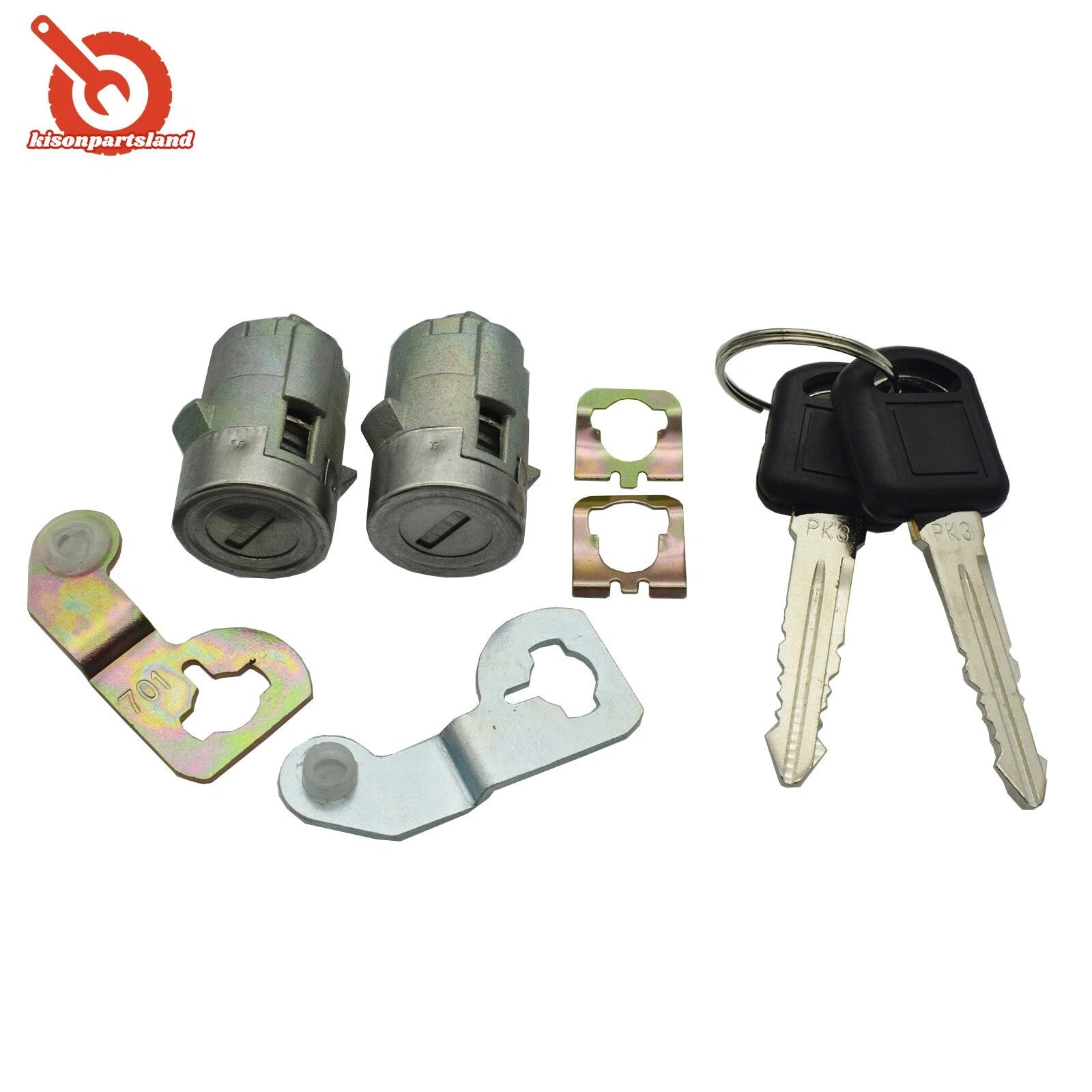 Door Lock Cylinder Set W/ Keys For 2001-2006 G-M CHEVY SILVERADO TAHOE 15298924 6B93BC-57